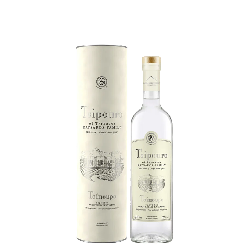 Katsaros Tsipouro mit Anis Geschenkbox – Griechischer Klassiker 500ml