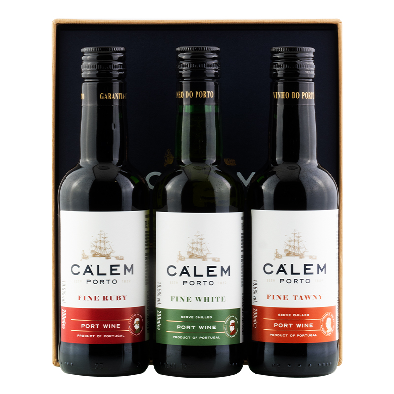 Calem Port Wine Set 19.5% 3x20cl (Fine White, Ruby und Tawny Port) 19.5%