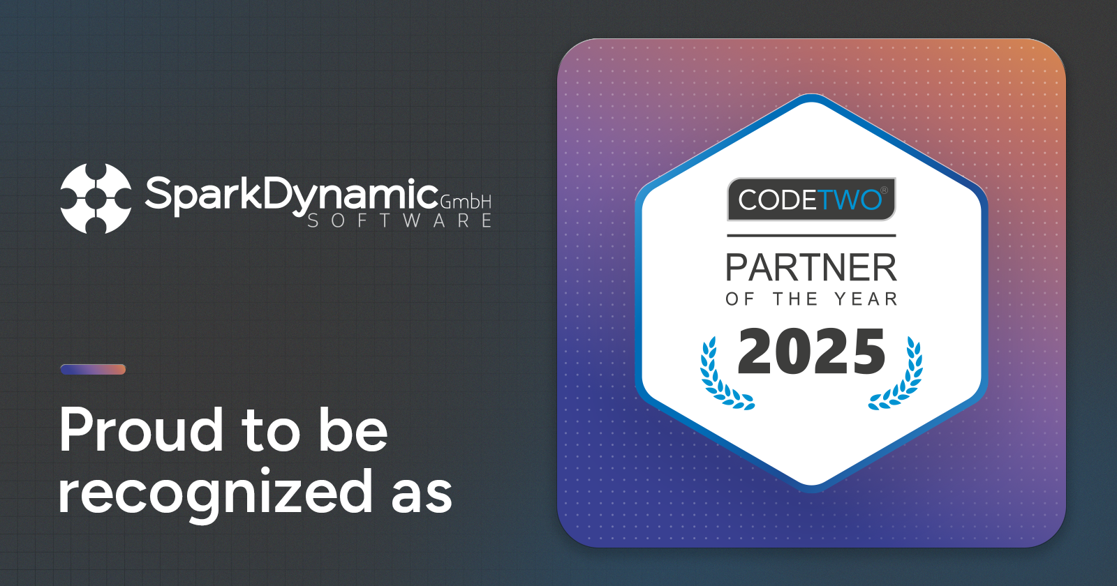 SparkDynamic is CodeTwo partner 2025