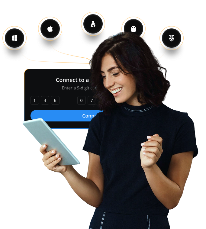 RealVNC Connect on desktop and mobile