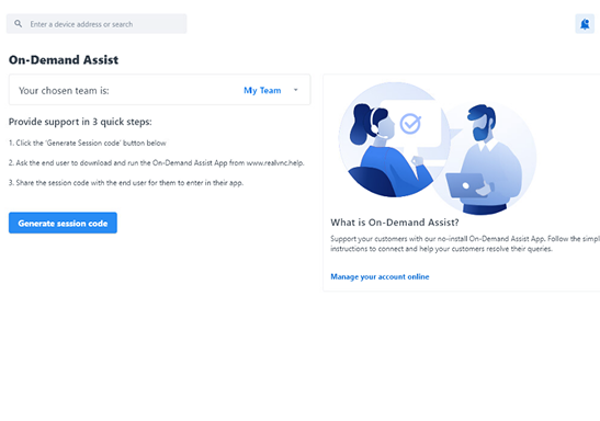 Remote support with HelpDesk